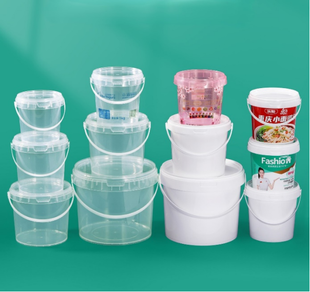 食品级外卖打包餐盒水果捞梨膏捞汁小海鲜0.3L-25L透明塑料桶