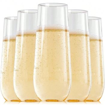Plastic Champagne Glasses, Red Wine Glasses, Transparent Wine Glasses, Flute Champagne Glasses, Sparkling Wine Glasses for Picnic and Parties