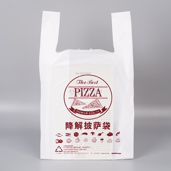 Biodegradable Pizza Plastic Bag, Pizza Bag for Packaging, 9-inch Takeout Bakery Bag, Vest-Style Packaging Bag, Customizable with Logo Printing